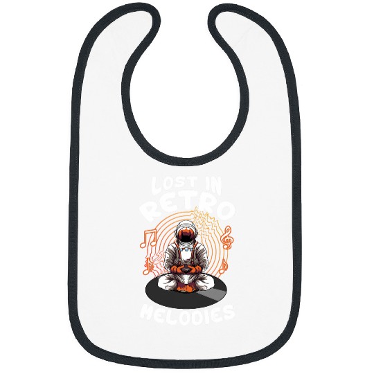 Astronaut Job Lost In Retro Melodies Astronaut Meditates Vinyl Record Art Bibs
