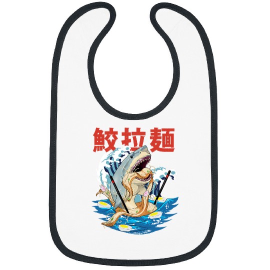 Shark Pet Ramen Miso Shark Kaiju Kanagawa Japanese Food Aesthetic Bibs