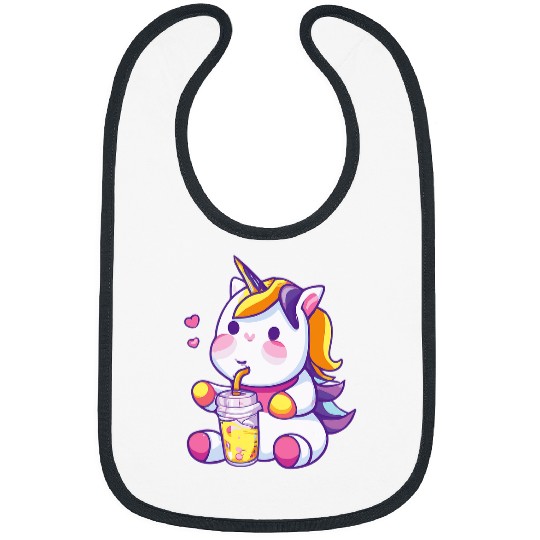 Unicorn Pet Drinking Boba Tea Bubble Tea Cute Bibs