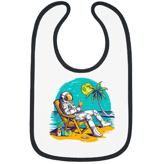Discover Astronaut Job Relaxing On a Tropical Beach Planet 01 Bibs