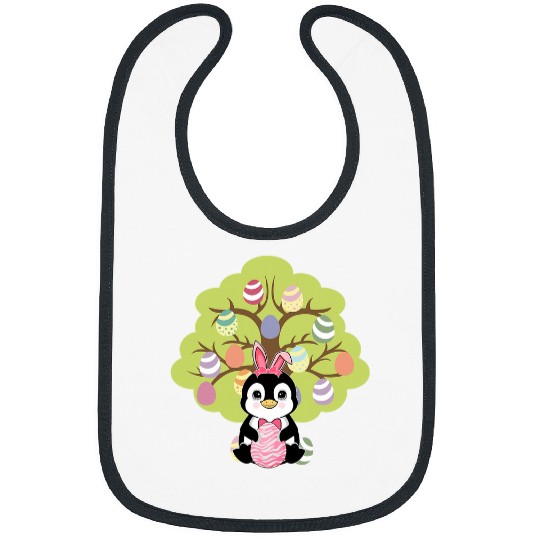 Penguin Pet Easter Eggs Tree penguin Bunny Happy Easter Sunday Bibs