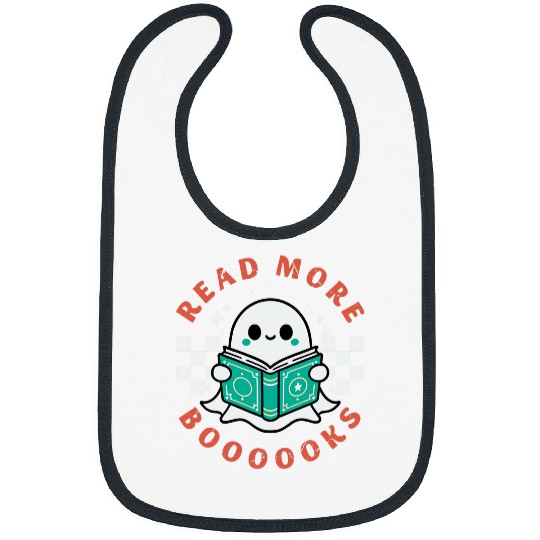 Book Fun Cute Booooks ghosts Read More Books Funny Teacher Halloween 2 Bibs