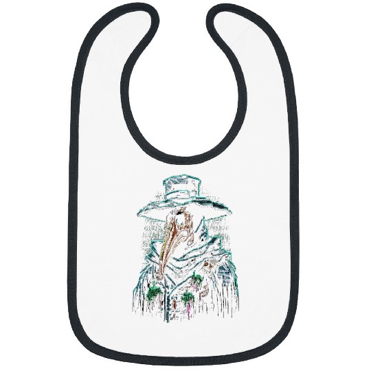 Pixelated 16 Bit Digitized Plague Doctor Retro vintages Pixel Bibs