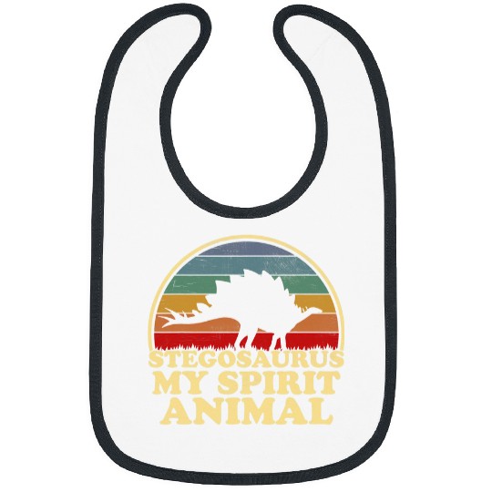 Dinosaur Pet Stegosaurus My Spirit Animal Bibs