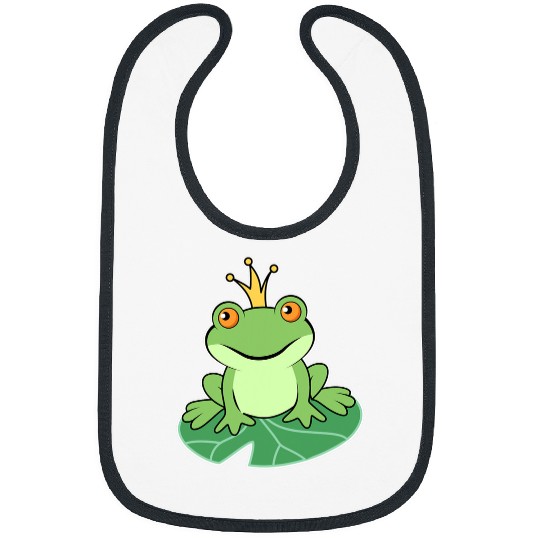 Frog Pet Cute King Frog Toad with a Crown Bibs
