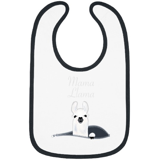 Llama Pet Cute Peeking baby Llama Mama Pouch Maternity Bibs