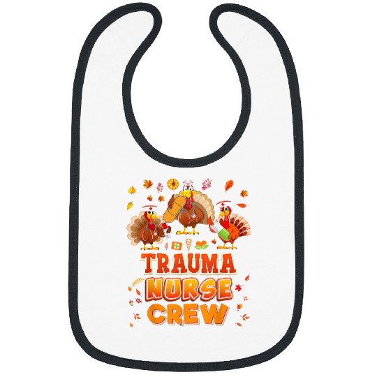 nurses Job trauma nurses crew turkey thanksgiving grateful fall leaves Bibs
