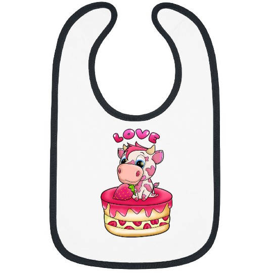 Cow Pet Strawberry Cow Design 036 Bibs
