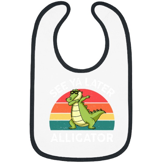Alligator Pet See Ya Later Alligator  Men Women Funny Bibs