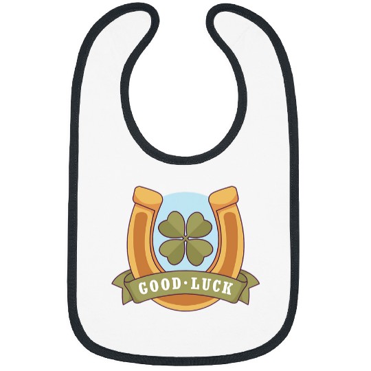 Horse Pet Good Luck horseshoe illustration Bibs