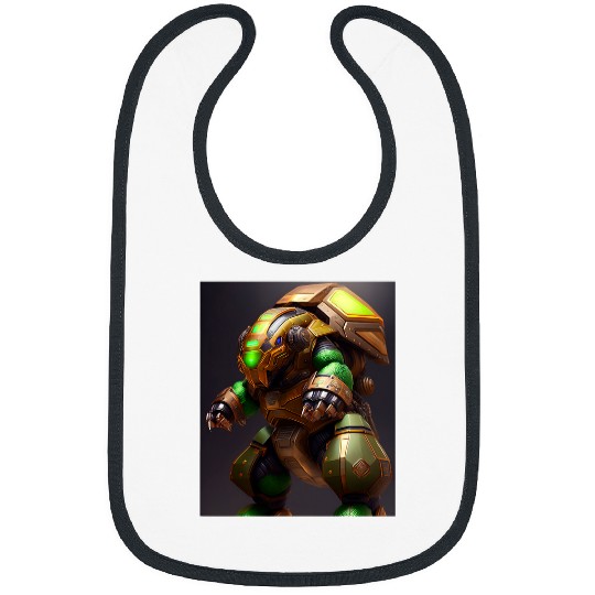 Turtle Pet Armored Turtle Behemoth Robotic Futuristic Robot Art Bibs