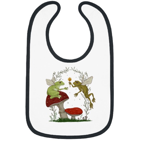 Frog Pet Fairy Grunge Fairycore Lovers Frog Cottagecore Mushroom Bibs