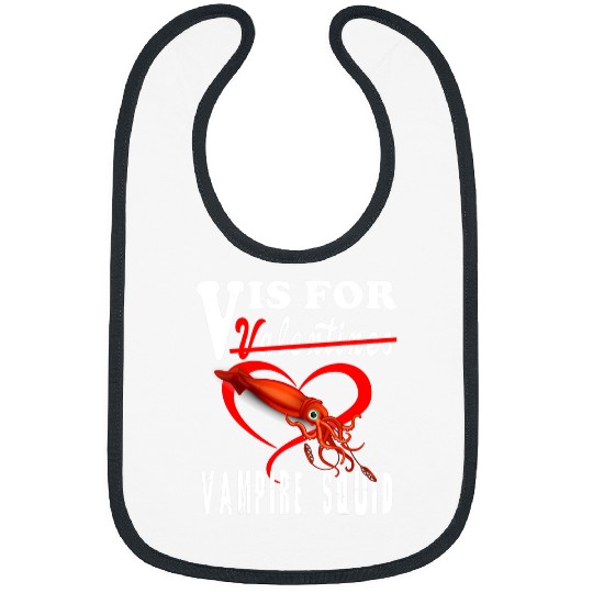 Squid Pet V is for Vampire Squid Valentines Day 2Tees 18 Bibs