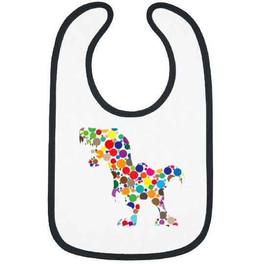 Dinosaur Pet Dot Day Dinosaur Colorful Trex Dinosaur polka Dot Boys Kids 2 8 Bibs