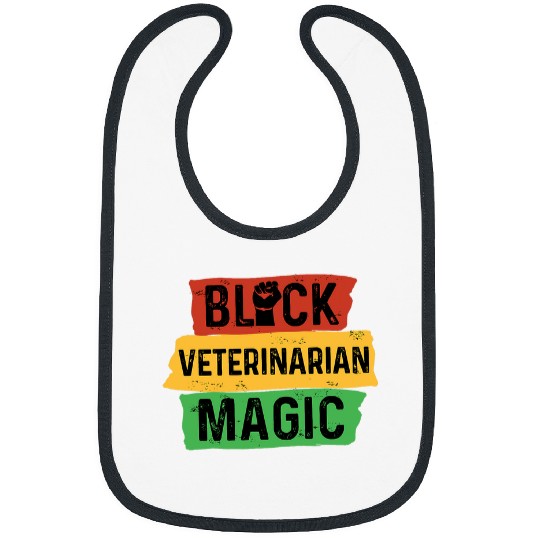 Veterinarian Job Black Veterinarian Magic Veterinary Vet Tech Afrocentric Bibs