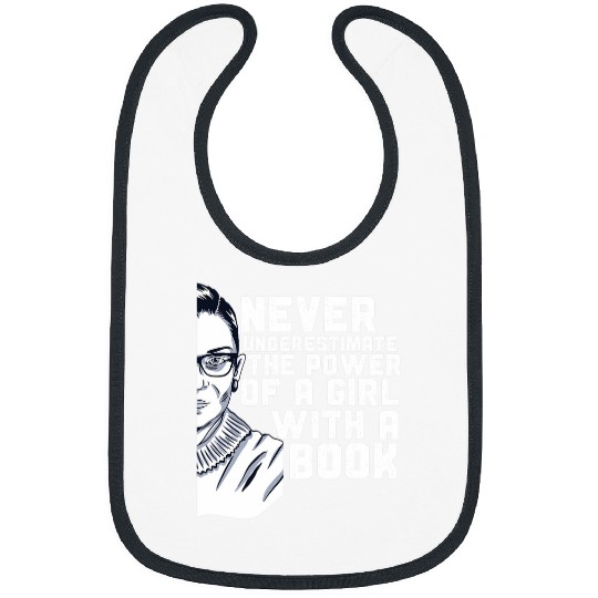 Book Fun Ruth Bader Ginsburg RBG Quote Girl With a Book Feminist 1 6 Bibs