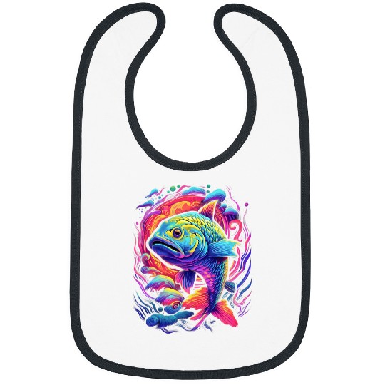 Fishing Fun psychedelics Trout Fishing Fisherman Wear Bibs