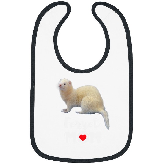 Ferret Pet Cute Albino White Ferret Mom Ferrets Lover Kids Pet Bibs