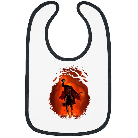Horse Pet halloween scary pumpkin headless horseman Bibs