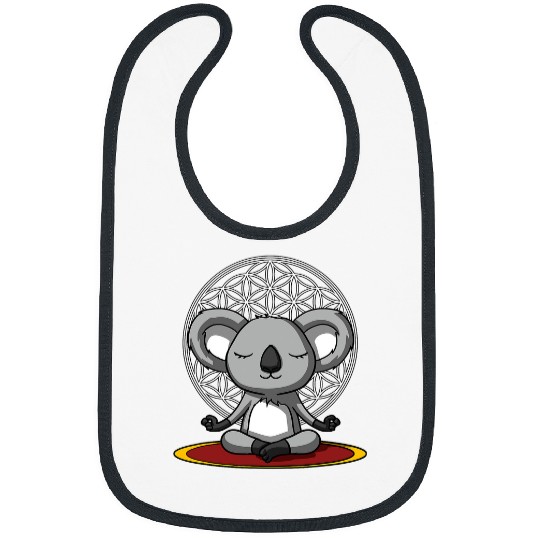 Koala Pet Bear Buddha Zen Yoga Meditation Flower Of Life Bibs