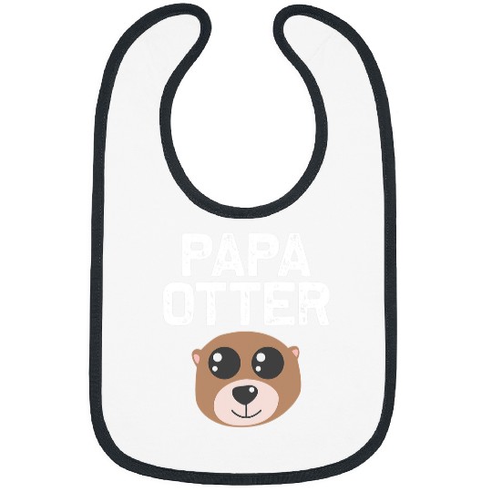 Otter Pet Animal Art For Dad Men Sea Otter Mammals Bibs