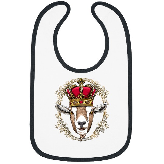 Goats Pet King Queen Goats Princess Farm Animal Goats Lover Farmer Bibs