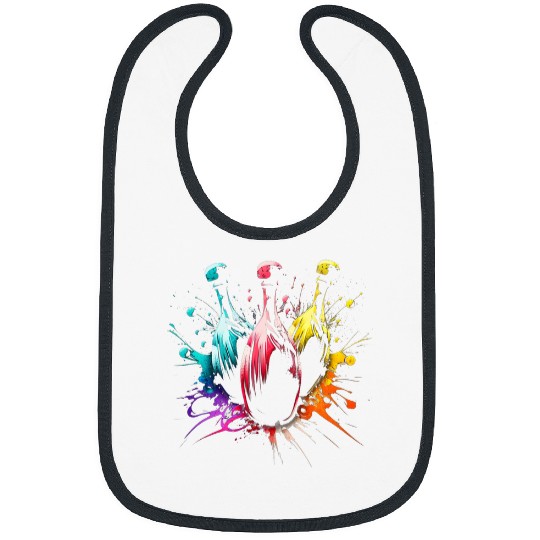 Sport Bowling Skittles Splash Art Bowler Retro Bowling Cone Bibs