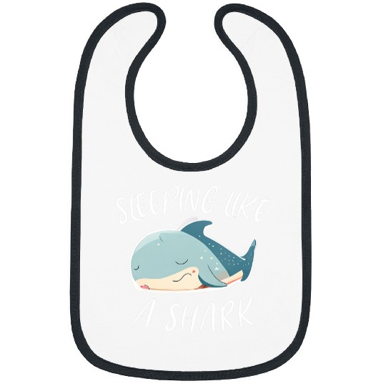Shark Pet Sleeping Like A Shark Design For Shark Lovers Marine Life Bibs