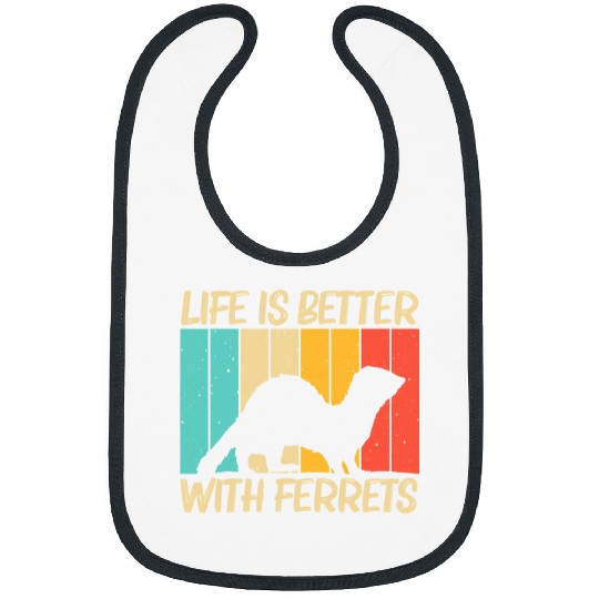 Ferret Pet Cool Ferret Design For Men Women Ferret Lover Pet Animal 5 Bibs