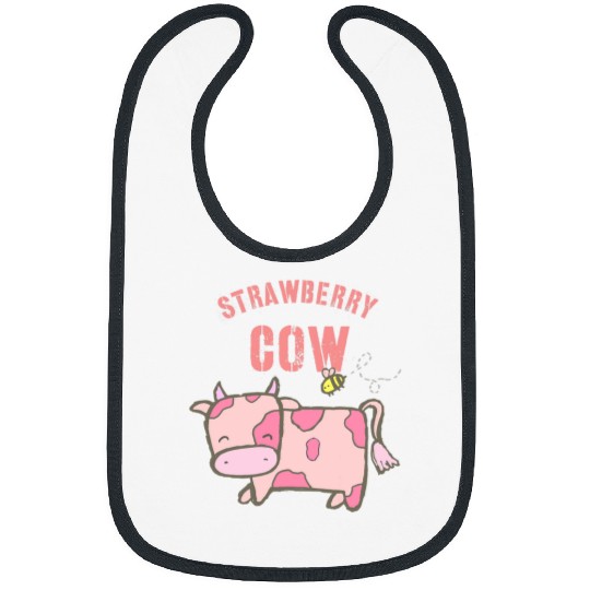 Cow Pet Strawberry Cow Kawaii Cow Pink Cow Bibs