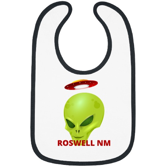 Aliens UFO Roswell NM Area 51 Alien UFO Abduction ETs Flying Saucer Men Bibs