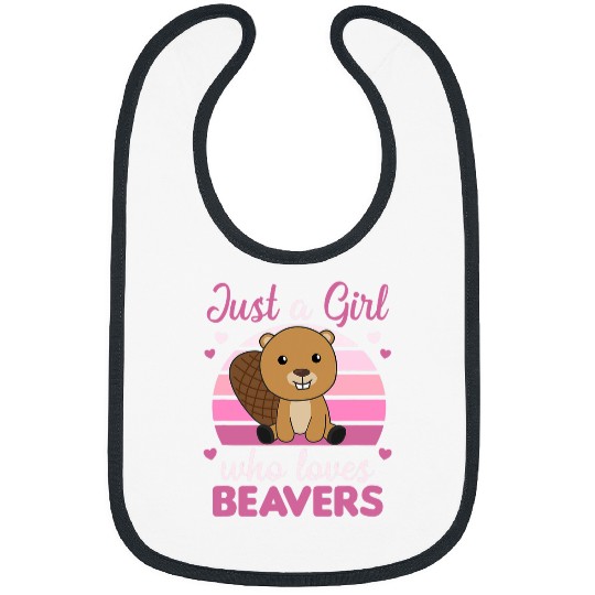 Beaver Pet Just A Girl who Loves Beavers Sweet 9 Bibs