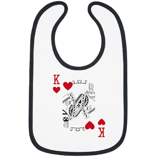 King Of Hearts Playing Cards Casino Pokers Magician Costume Bibs