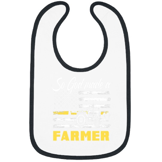 Tractor Fun driving God Made A Farmer American Flag Tractor Farmer Bibs