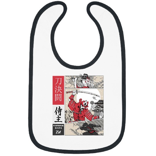 aesthetic clothes geisha ninja 2Samurais comics books style Bibs