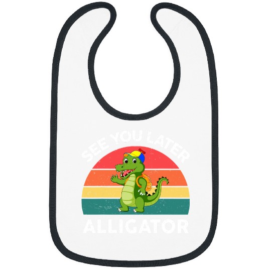 Alligator Pet See You Later Alligator Crocodile Florida Gator Funny Bibs