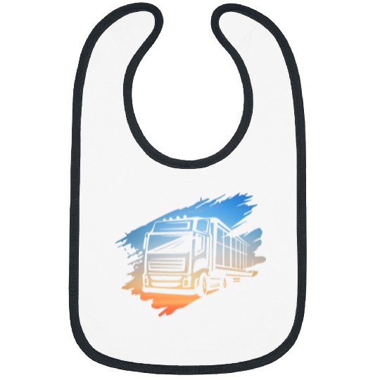 Truck Fun Driver 18 Wheeler Trailer Truck Automobile Bibs