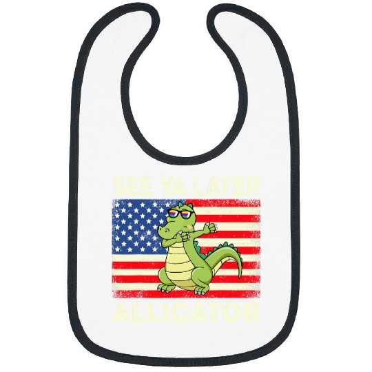 Alligator Pet See Ya Later Alligator  Crocodile Funny Gator Bibs