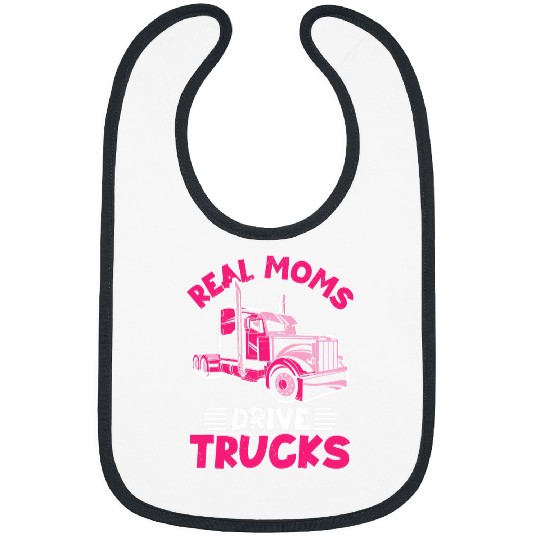 Truck Fun Trucker Tractor Trailer 18 Wheeler Real Moms Drive Bibs