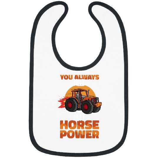 Horse Pet Tractor driving Pull always needs more Horsepower Tractor Pulling Bibs