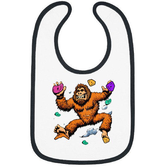 Bigfoot Pet Bouldering Sasquatch Mountain Climber Bigfoot Rock Climbing Bibs