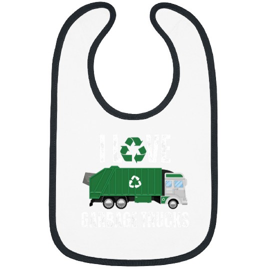 I Love Garbage Trucks Funny Garbage Truck Driver Recycling 22 Bibs