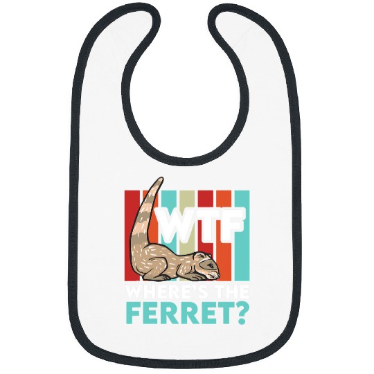 Ferret Pet Animal Slender Weasel Mustelid Pet Ferret Lover Bibs