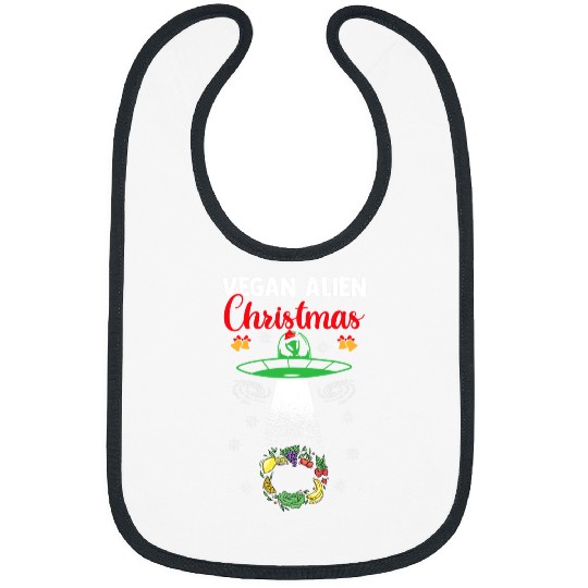 Aliens UFO Vegan Alien Christmas Funny Extraterrestrial Vegetarian 21 Bibs