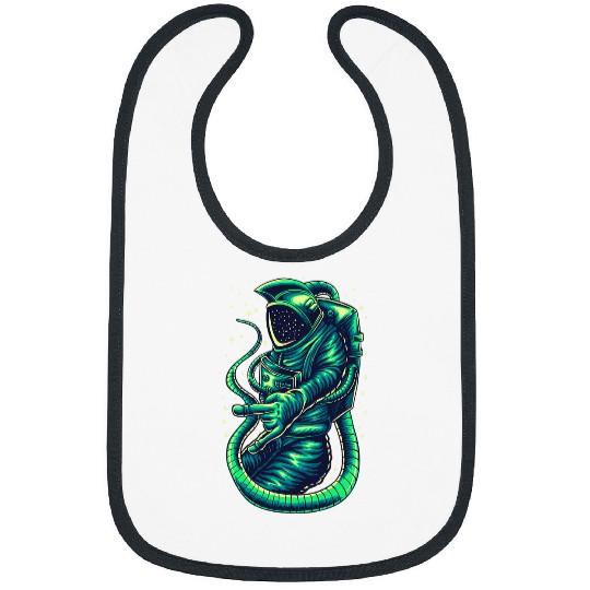 Aliens UFO Cool Astronaut Floating In Space Galaxy Alien Astro Bibs