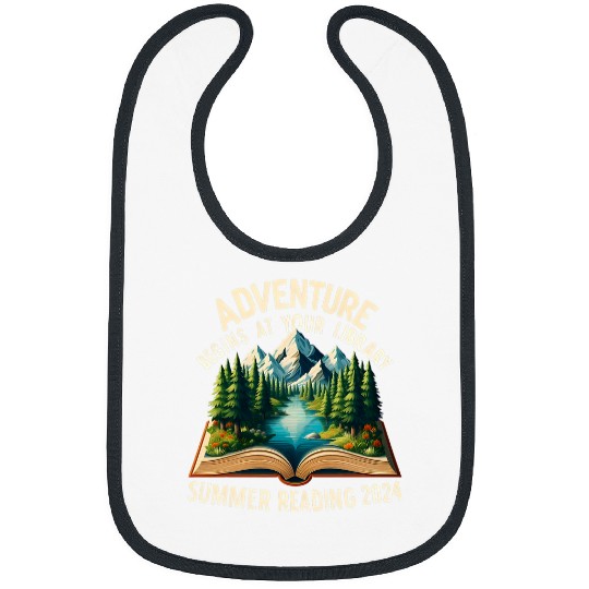 Book Fun Adventure Begins At Your Library Summer Reading Book Lovers Bibs