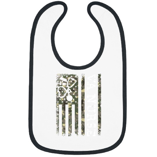 nurses Job VA nurses Camouflage American Flag Patriotic nurses Week Bibs