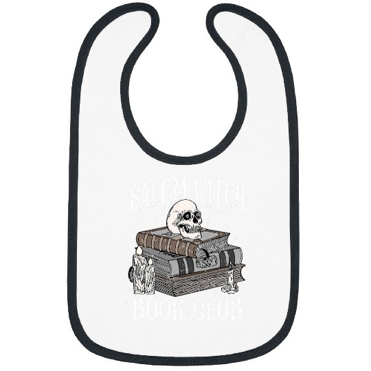 Book Fun Salem Witch Book Club Book Lovers Retro Spooky Halloween Bibs