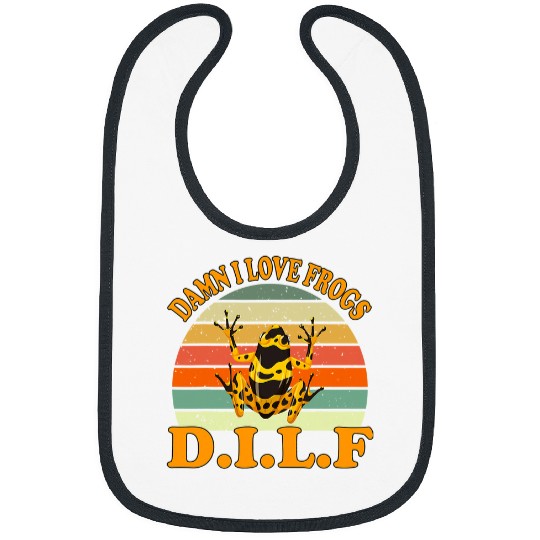 Frog Pet DILF Damn i Love Frogs Frog Amphibian Bibs