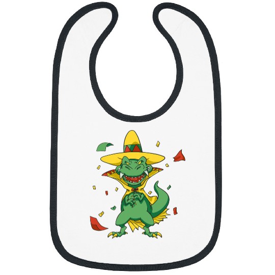 Dinosaur Pet Mexican Vampire Dinosaur Tyrannosaurus rexs Cinco De Mayo Bibs